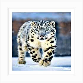 Snow Leopard Art Print