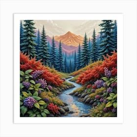 Mountain Stream Poster