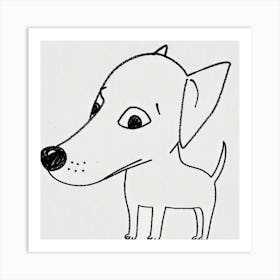 Dog Drawing 2 Art Print