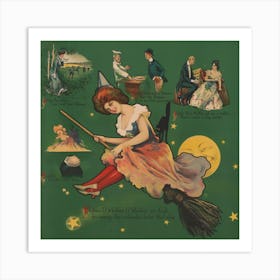 Vintage Witch Fairytale Art Print