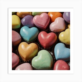 Heart Shaped Chocolates Art Print