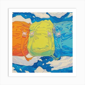 Backpacks In The Sky Art Print