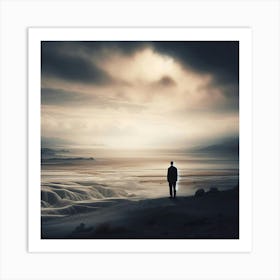 Man Standing On A Hill 1 Art Print