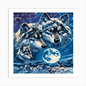 Wolf Moon-Drucke 28.12.2024--19 Art Print