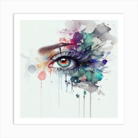 Watercolor Woman Eye #5 Art Print