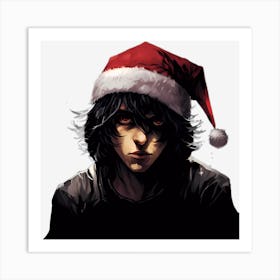 Xmas Gothic Boy Art Print