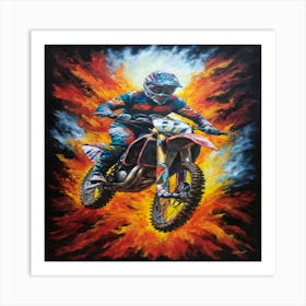 Motocross Rider Art Print