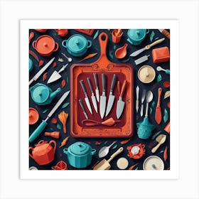 Kitchen Background Art Print