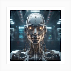 Portrait Of A Robot 48 Art Print