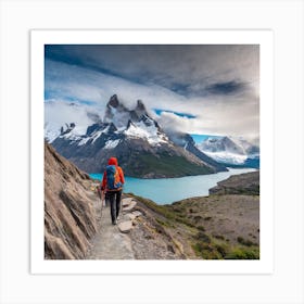 Patagonia Mountain Trekking Art Print