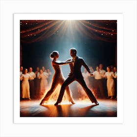 Dancers On Stage 2 Art Print