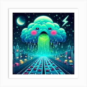 Cloudy Night Art Print