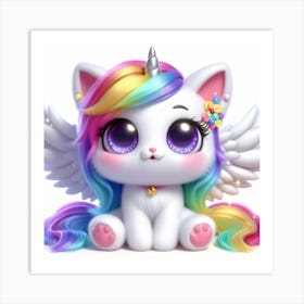 Unicorn Cat, caticorn 9 Art Print