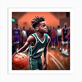 Basketball Player Art Print