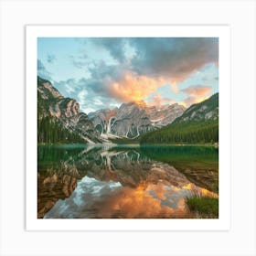 Sunset In The Dolomites Art Print