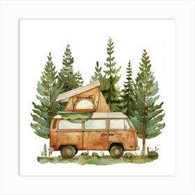 Vw Camper Van Art Print