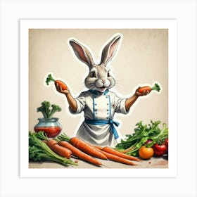 Chef Bunny 11 Art Print