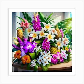 Tropical Flower Arrangement Art Print