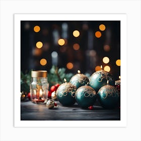 Christmas Ornaments 23 Art Print