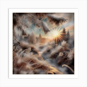 Frosty Sunrise Art Print