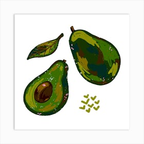 Avocados Art Print