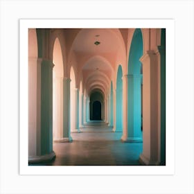 Hallway - Hallway Stock Videos & Royalty-Free Footage 8 Art Print