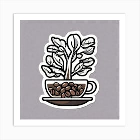 Coffee Tree In A Cup 1 Art Print