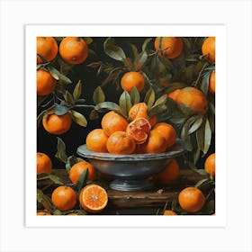 Oranges In A Bowl 1 Art Print