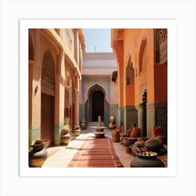 Courtyard Of The Medina Art Print