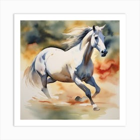 White Horse 2 Art Print