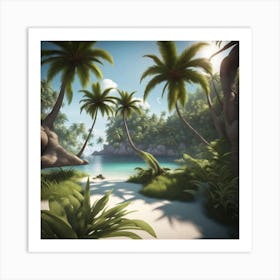 Tropical Scene Art Print