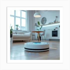 Asm A Smart Robot Clean The Floor Inside A Smart Home 89987eb6 5c12 4cad A405 5ecb92f9091b Art Print