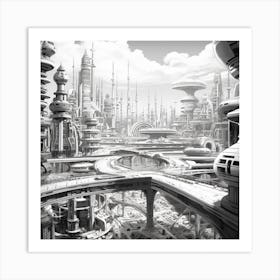 Futuristic City 23 Art Print