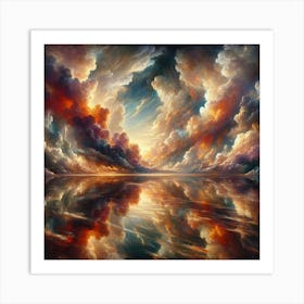 Clouds Reflected In Water Art Print