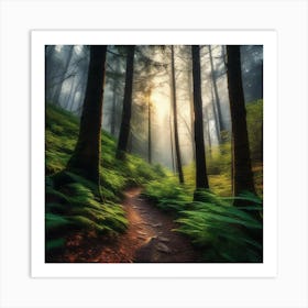 Path Through The Forest 17 Art Print