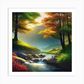 Landscape Painting 109 Art Print