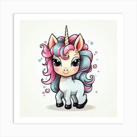 Cute Unicorn 520 Art Print