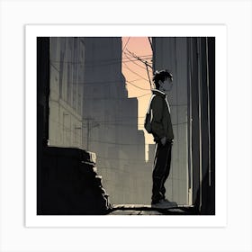 Boy In The Alley Art Print