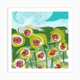 Flowers In The Field Art Print