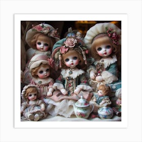 Porcelain dolls 2 Art Print