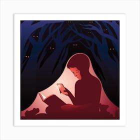 Stories From The Wood Square Art Print