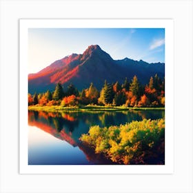 Autumn Mountain Landscape Art Print