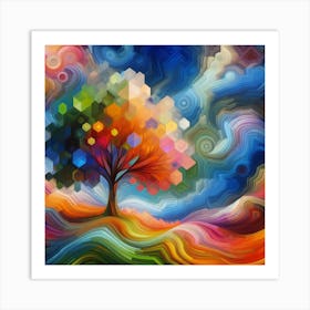 Abstract Tree Painting Art Print