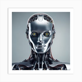 Robot Head 11 Art Print