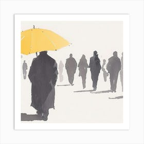 Yellow Umbrella Art Print