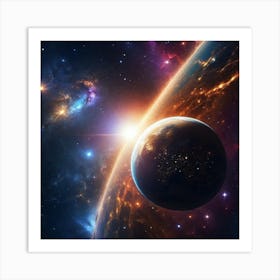 Space Painting 1 Art Print