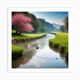 Cherry Blossoms In Spring 2 Art Print