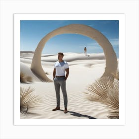 Man In The Desert 57 Art Print