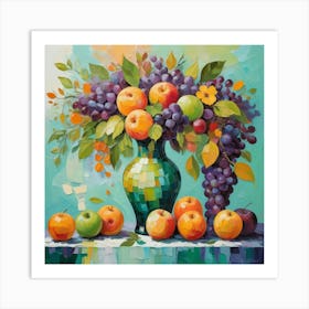 Fruit In A Vase Art Print