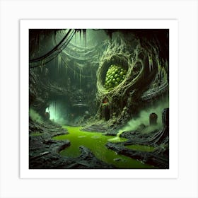 A Dark And Ominous View Of Aphraxis Nest Art Print